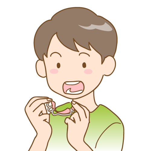 群馬県の邑楽郡千代田町のふくだ歯科・小児・矯正歯科　矯正装置をつける子供