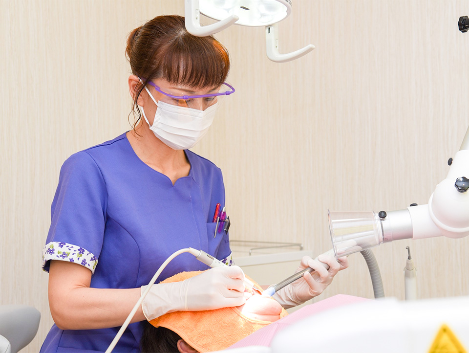 ふくだ歯科・小児・矯正歯科のメンテナンスの様子